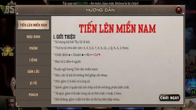 Những lợi ích khi chơi Tiến Lên Miền Nam B52club